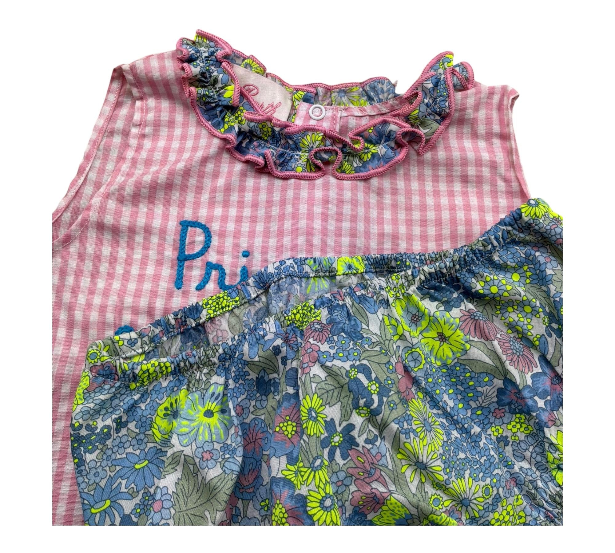 Saint Barth Completo 2 Pezzi Camicia-Culotte per Neonata ABBIE ROSA SAINT BARTH 