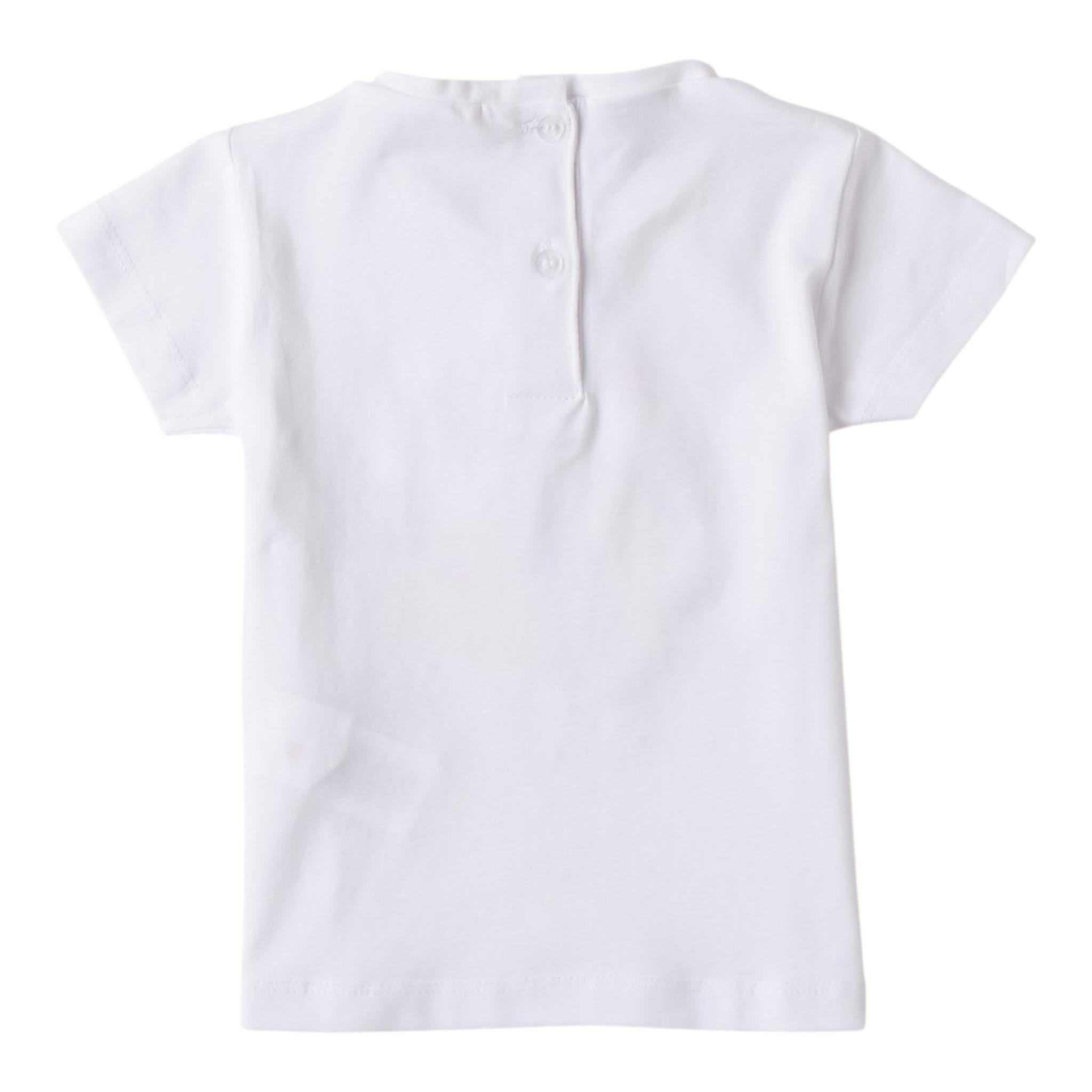 Sarabanda T-Shirt tinta unita con Stampa Bianco per Bambina 0B2133J BIANCO SARABANDA 