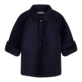 Guess Camicia Tinta Unita con Logo per Neonato N3YH04WE5W0 BLU GUESS 