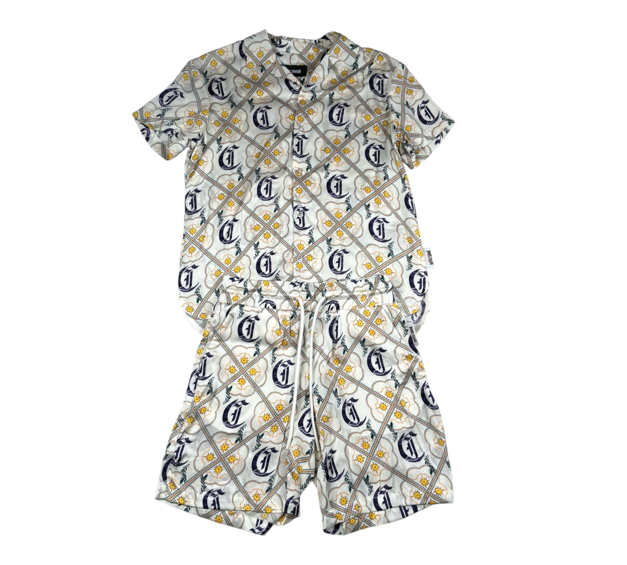 Just Cavalli Completo 2 Pezzi Camicia-Bermuda per Bambino JBP26084CE PANNA JUST CAVALLI 