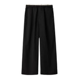Name It Pantalone tinta unita con Elastico In Vita E Fantasia A Righe Nero per Bambina 13240352 NERO NAME IT 