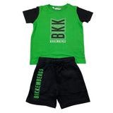 Bikkembergs Completo 2 Pezzi T-Shirt-Bermuda per Bambino BK3221 VERDE/NERO BiKKEMBERGS 