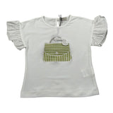 J.O. Milano T-Shirt Girocollo Tinta Unita con Stampa per Neonata 576P5N BIANCO J.O. MILANO 