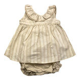 Calamaro Completo 2 Pezzi Camicia-Culotte Beige Per Neonata