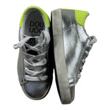 Dou Dou Sneakers Einfarbig mit Schnürsenkeln und silbernem Logo-Print für Mädchen