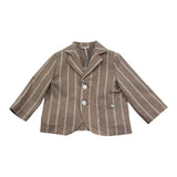 Le Bebe' Giacca Tinta Unita Fantasia A Righe per Neonato LBB5385 MARRONE LE BEBE' 