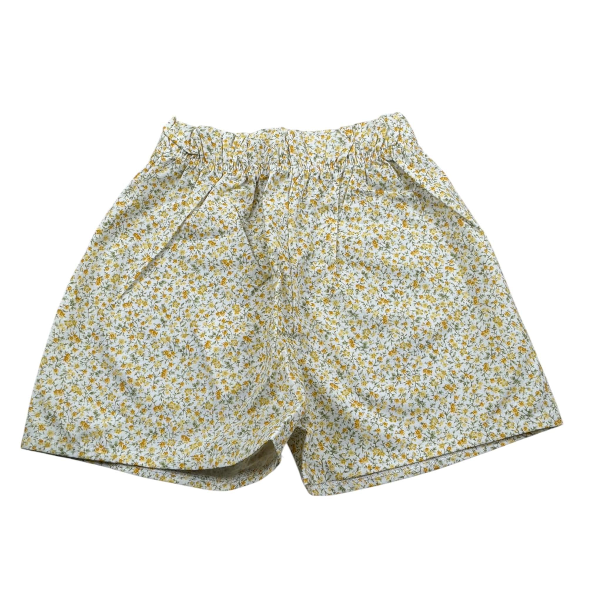 Magil Short Fantasia Floreale con Elastico In Vita Bianco/Giallo per Bambina FN250788 BIANCO/GIALLO MAGIL 