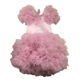 Miss Grant Completo Top-Gonna Con Tulle Tinta Unita Rosa Per Neonata