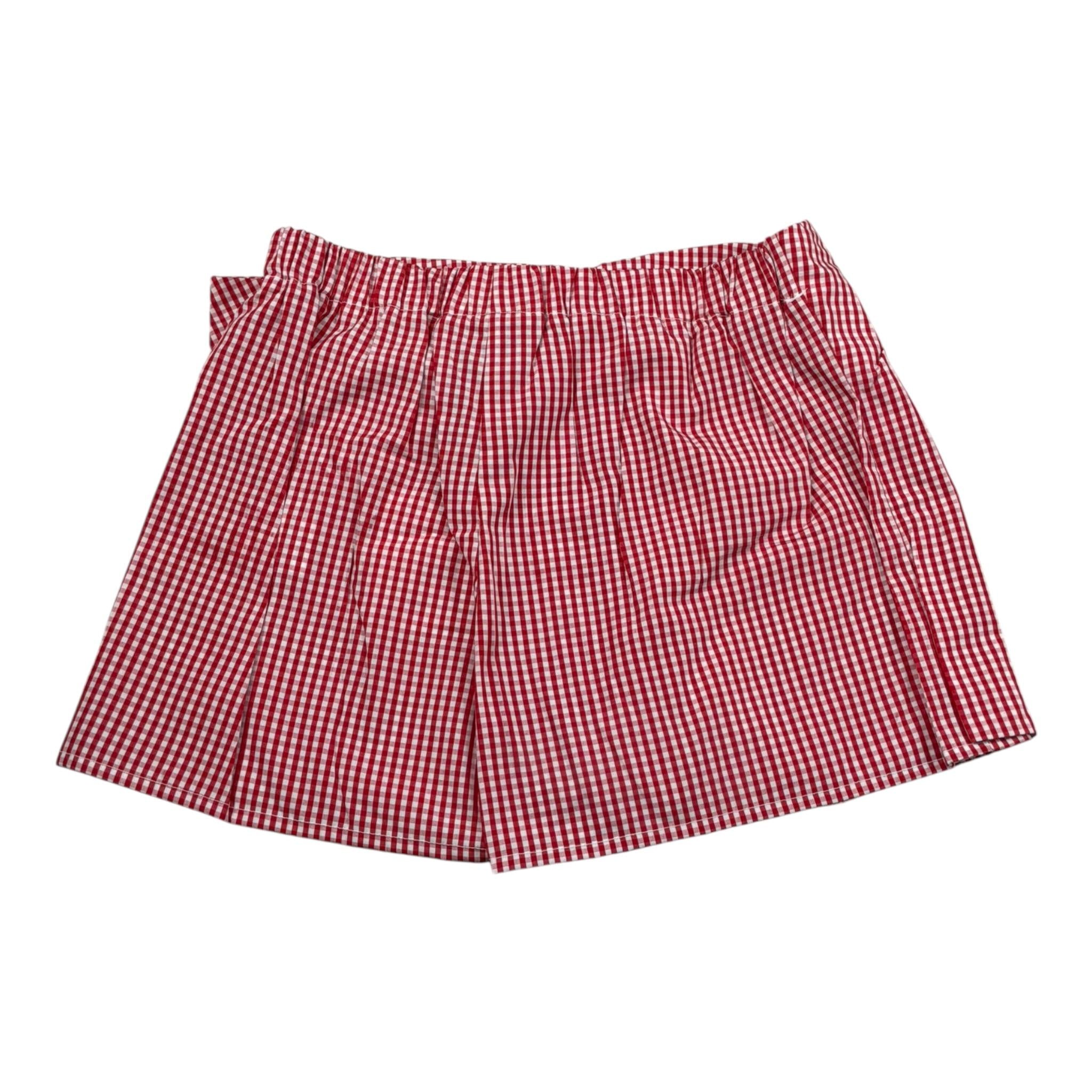 Piccola Ludo Short Tinta Unita con Fantasia A Quadri per Bambina BF9WB051 ROSSO PICCOLA LUDO 