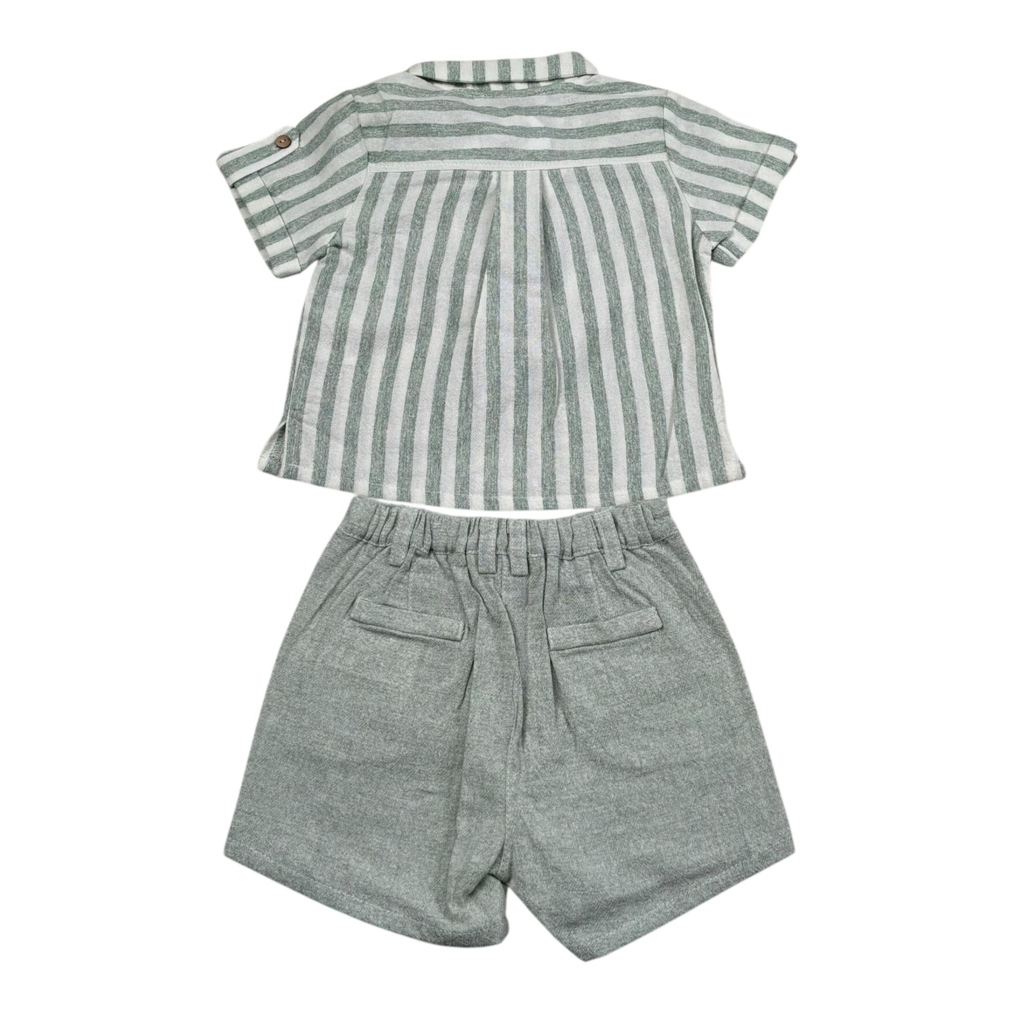 Babidu Completo 2 Pezzi Camicia-Bermuda per Neonato 40409N VERDE BABIDU 