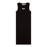 Calvin Klein Abito Tinta Unita Giromanica con Logo per Bambina IG0IG02906XX NERO CALVIN KLEIN 