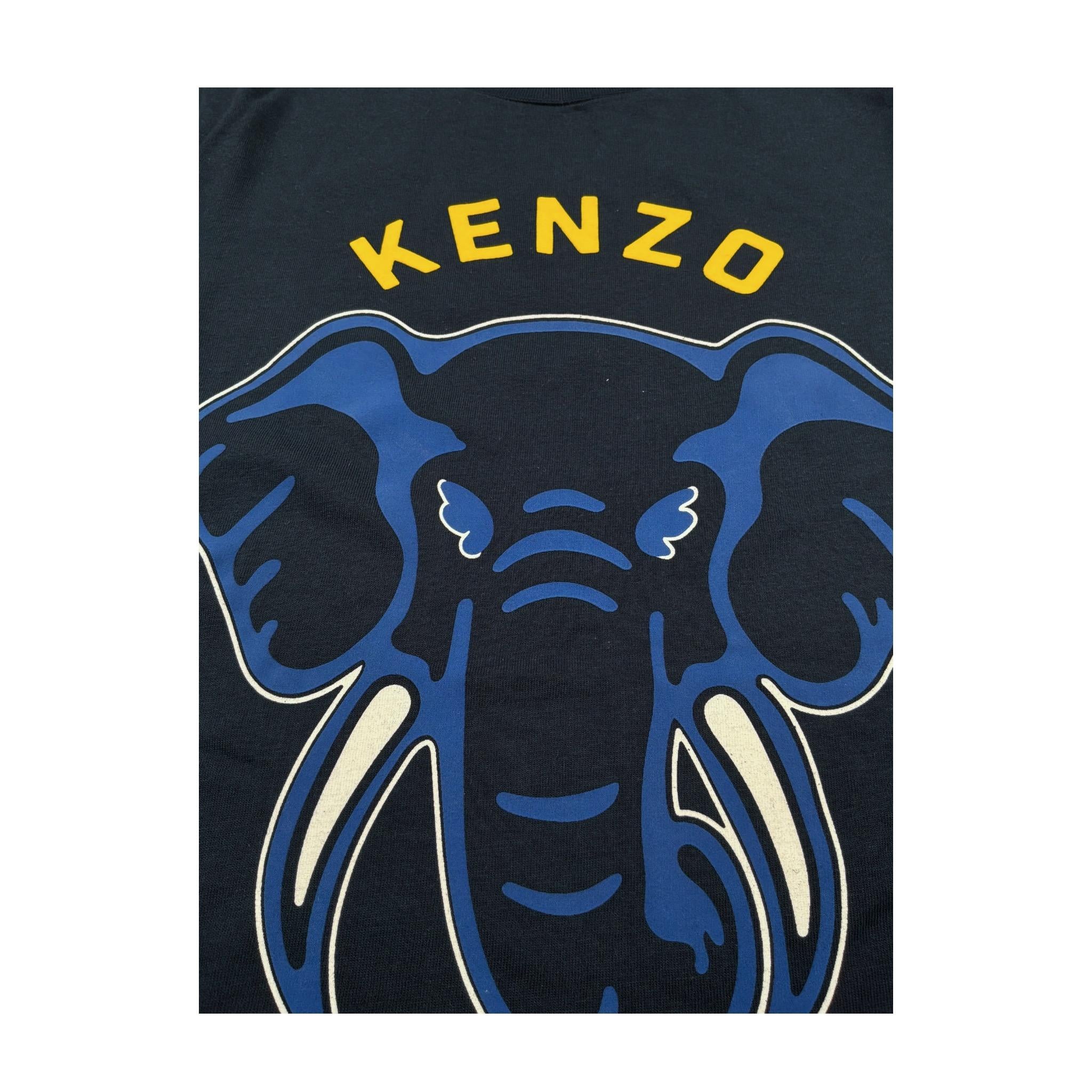 Kenzo T-Shirt Girocollo tinta unita Blu per Bambino K60357 BLU KENZO 