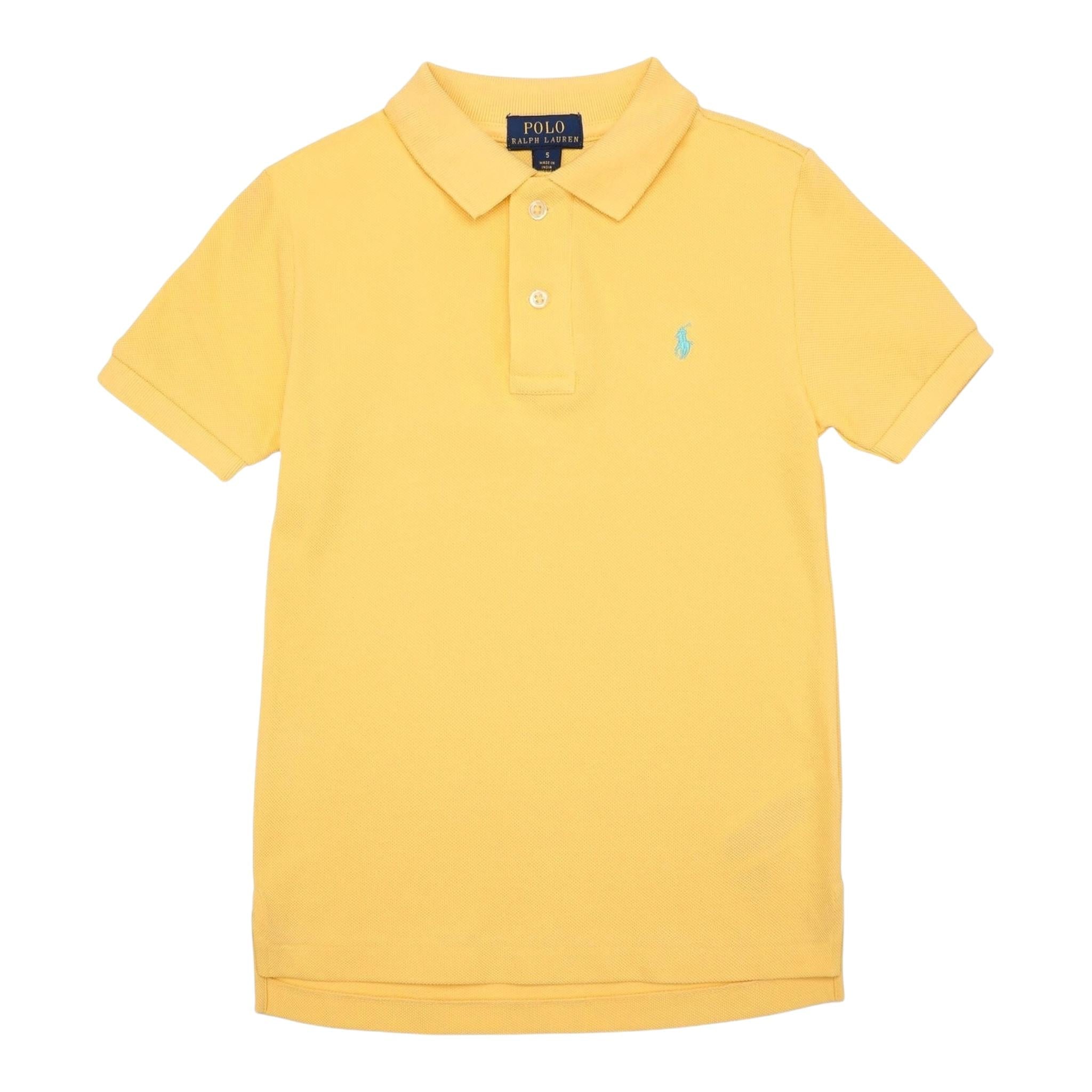 RALPH LAUREN polo manica lunga tinta unita con logo Giallo per Neonato 322703632062N GIALLO RALPH LAUREN 
