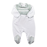 Babyvip Tutina Bicolore con Ricami E Balze per Neonata T2824 BIANCO/VERDE BABYVIP 