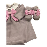 BABY LORD completo 3 pezzi maglia-pantalone-babbucce Beige per Neonata 401 BEIGE BABY LORD 