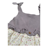 Wedoble Abito Giromanica Bicolore per Bambina V2505404X PANNA WEDOBLE 