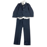 Shako' Completo 3 Pezzi Camicia-Giacca-Pantalone-Papillon Blu Per Bambino