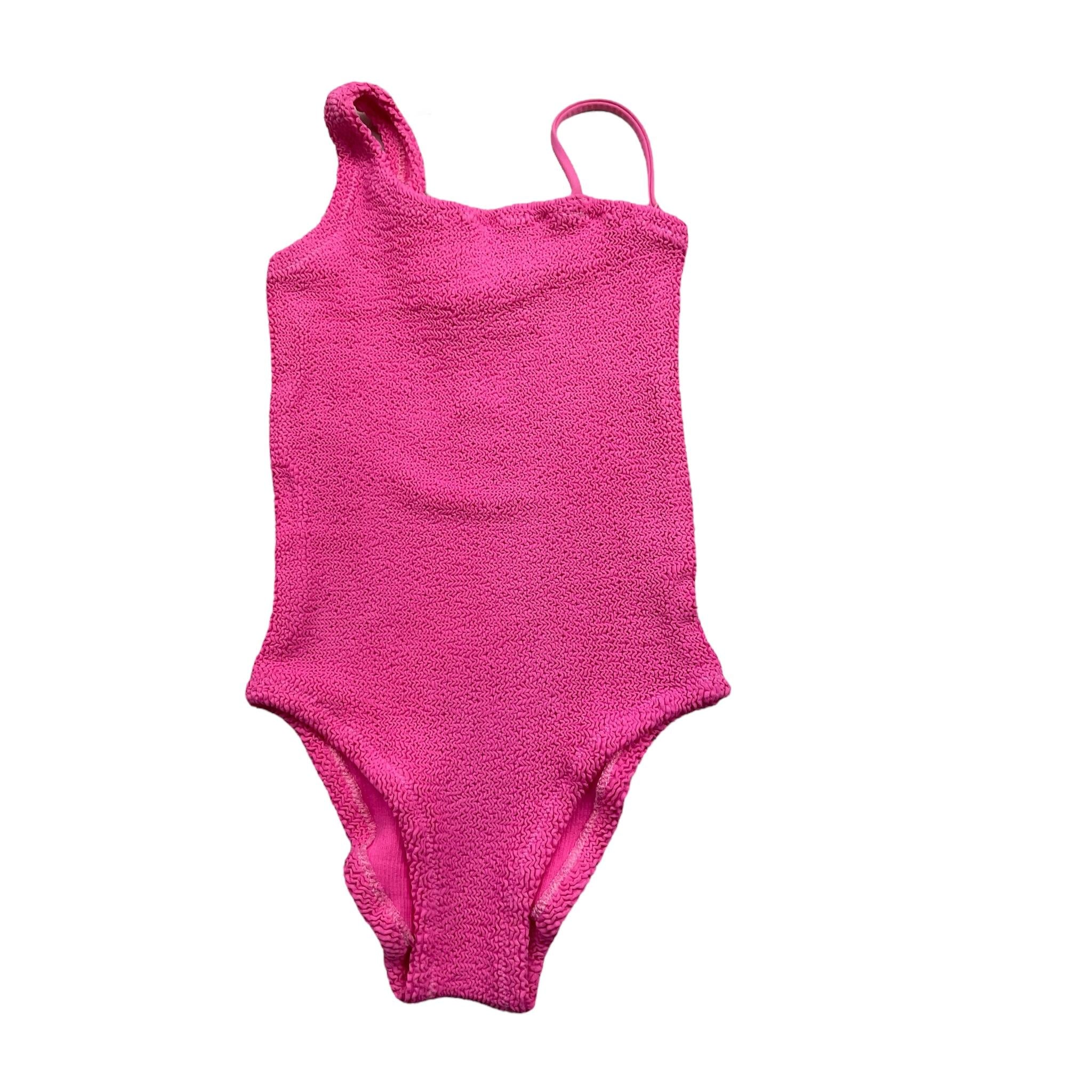 Saint Barth Costume Intero Tinta Unita con Bretelle per Bambina BAH0001 FUXIA SAINT BARTH 