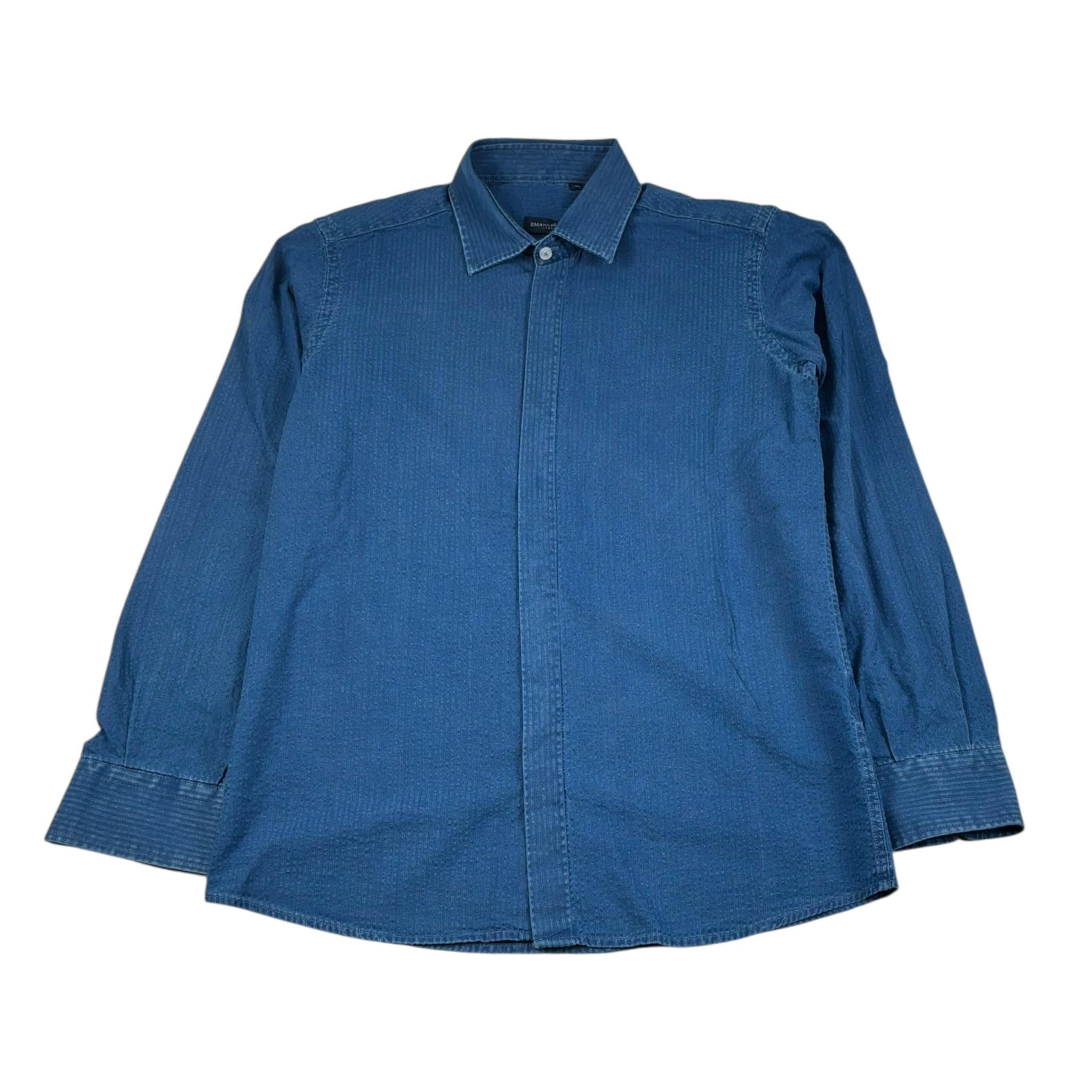 Emanuel Pris Camicia Tinta Unita Manica Lunga per Bambino ECM4166R BLU EMANUEL PRIS 