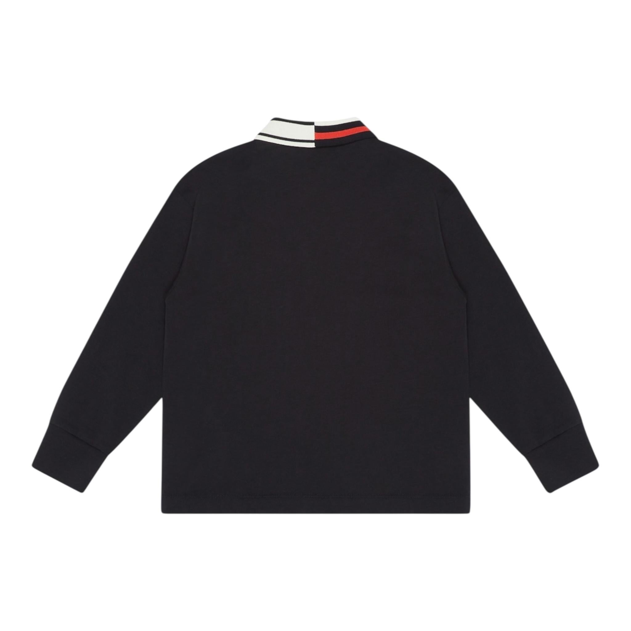 Emporio Armani Polo Manica Lunga Tinta Unita con Logo per Neonato 6DHFJ3 BLU EMPORIO ARMANI 