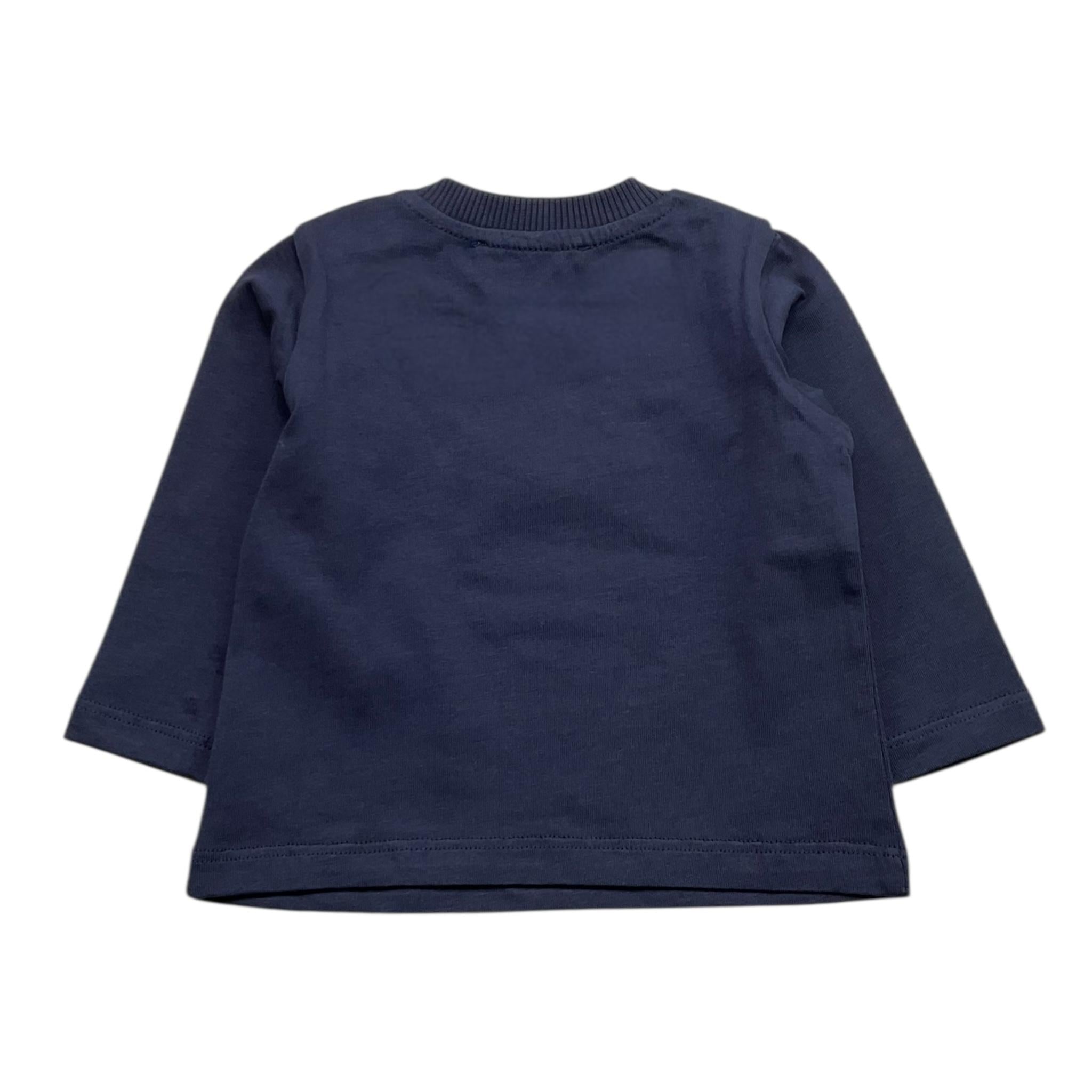 MOSCHINO shirt girocollo tinta unita cn stampa in contrasto Blu per Neonato MMO00RX BLU MOSCHINO 