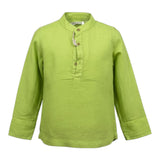 Sp1 Camicia tinta unita con Collo Coreano Verde per Neonato B3401397 VERDE SP1 