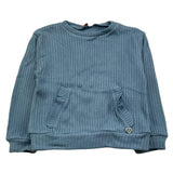 PLEASE maglia girocollo tinta unita Azzurro per Bambina LB5107G65 AZZURRO PLEASE 