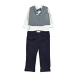 Carlo Pignatelli Completo 4 Pezzi Camicia-Gilet-Papillion-Pantalone per Neonato COMC91102BL BLU CARLO PIGNATELLI 