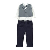 Carlo Pignatelli Completo 4 Pezzi Camicia-Gilet-Papillion-Pantalone per Neonato COMC91102BL BLU CARLO PIGNATELLI 