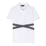 Balmain T-Shirt Rundhalsausschnitt Einfarbig mit Kontrastdruck Weiß Für Jungen