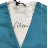 Daniele Alessandrini T-Shirt Girocollo con Gilet Finto per Neonato 1296MB0921 BIANCO DANIELE ALESSANDRINI 