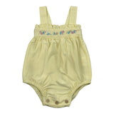 Babidu Pagliaccetto Tinta Unita con Ricami per Neonata 31403 GIALLO BABIDU 