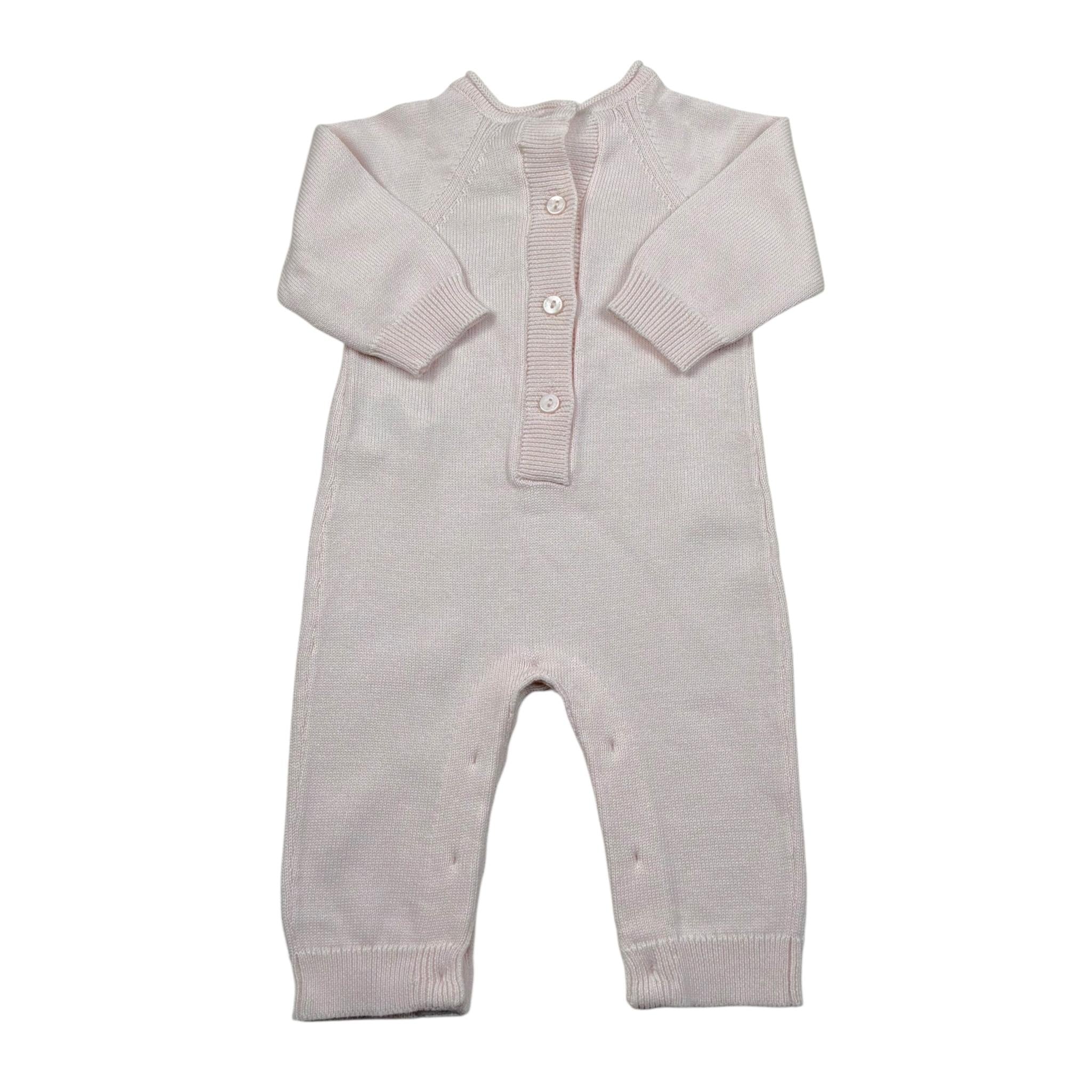 Lalalu' Pagliaccetto Tinta Unita Traforata per Neonata TML21P ROSA LALALU' 