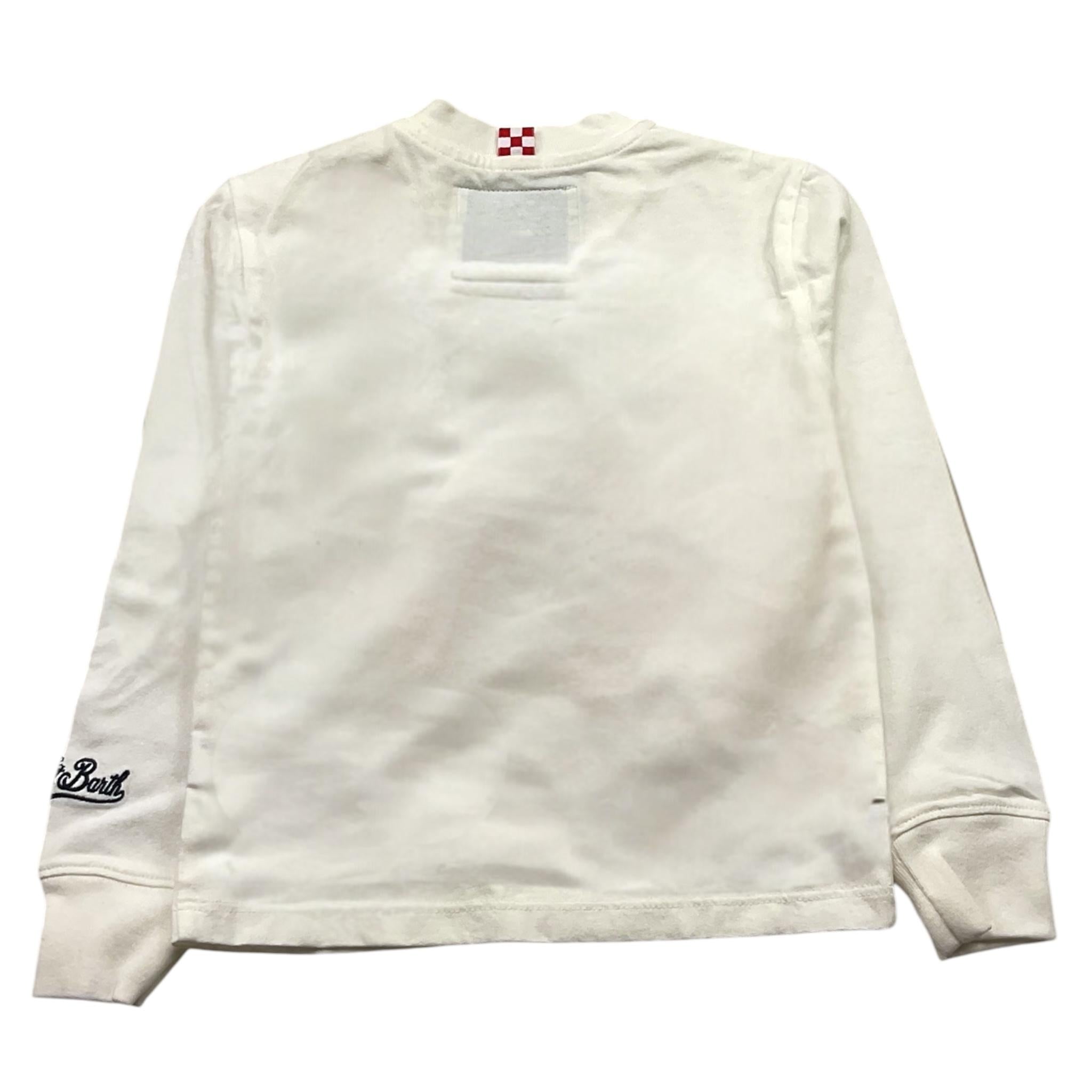 SAINT BARTH shirt girocollo tinta unita con stampa in contrasto Panna per Neonato LUT0003 PANNA SAINT BARTH 