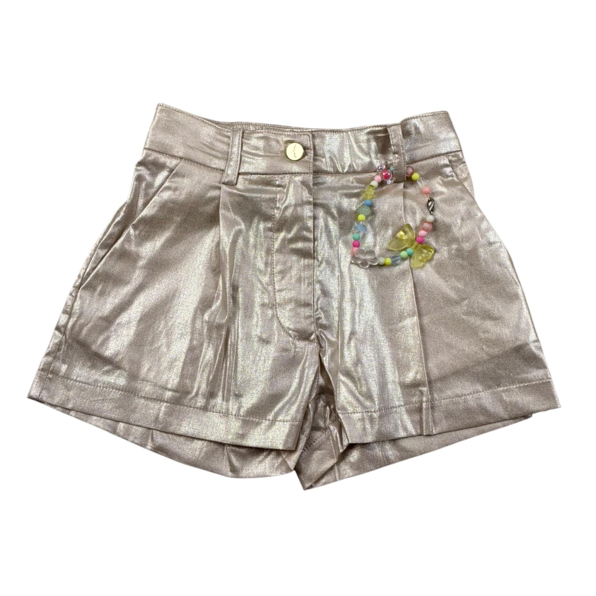 Miss Grant Short tinta unita con Elastico In Vita Oro per Bambina MG1321 ORO MISS GRANT 