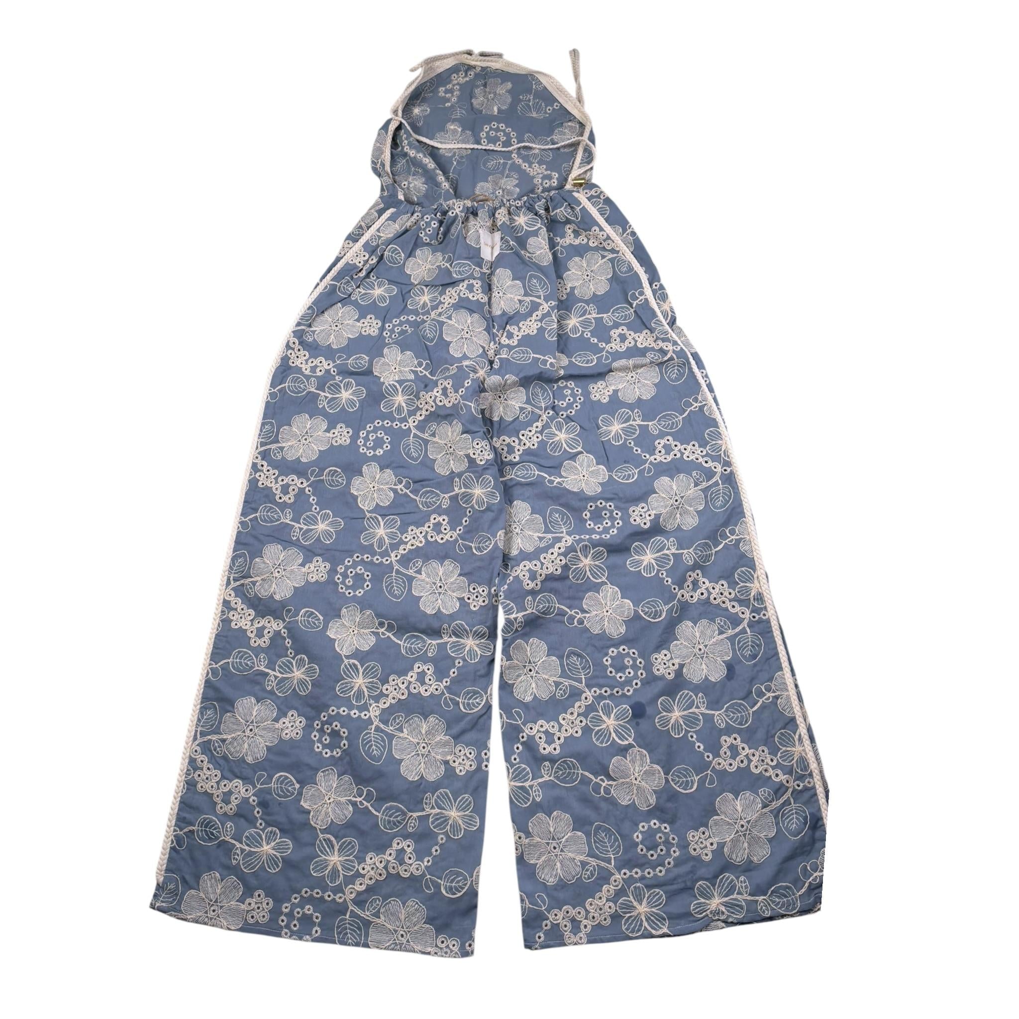 Coco' Et Mama' Tuta Inera Tinta Unita con Ricami per Bambina LYRA AZZURRO COCO' ET MAMA' 