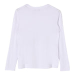 PATRIZIA PEPE shirt girocollo tinta unita con brillantini Bianco per Bambina 7M0752 BIANCO PATRIZIA PEPE 