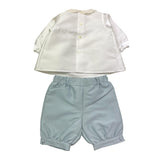 La Stupenderia Completo 2 Pezzi Camicia-Bermuda Bicolore per Neonato CBCT01S60 BIANCO/AZZURRO LA STUPENDERIA 
