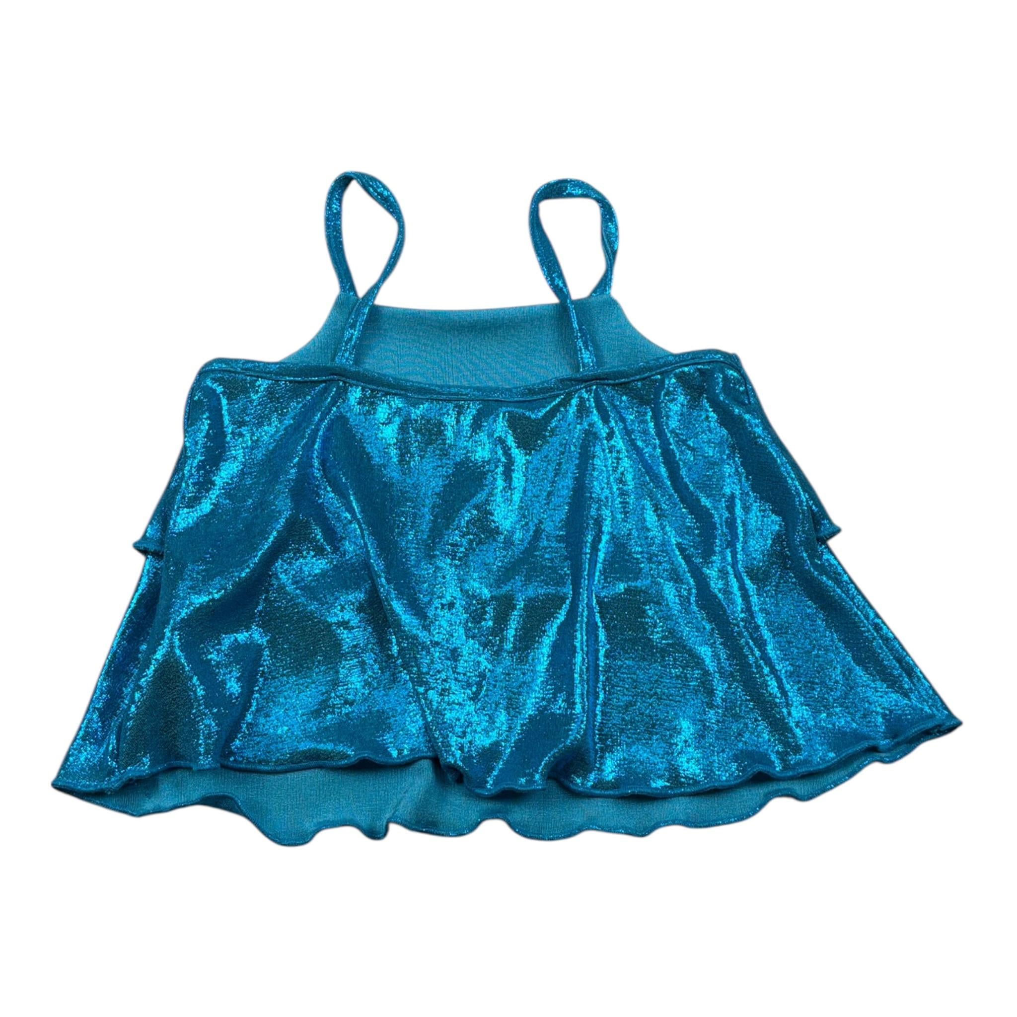 Gaelle Top tinta unita con Bretelle Azzurro per Bambina 2746TOP00472 AZZURRO GAELLE 