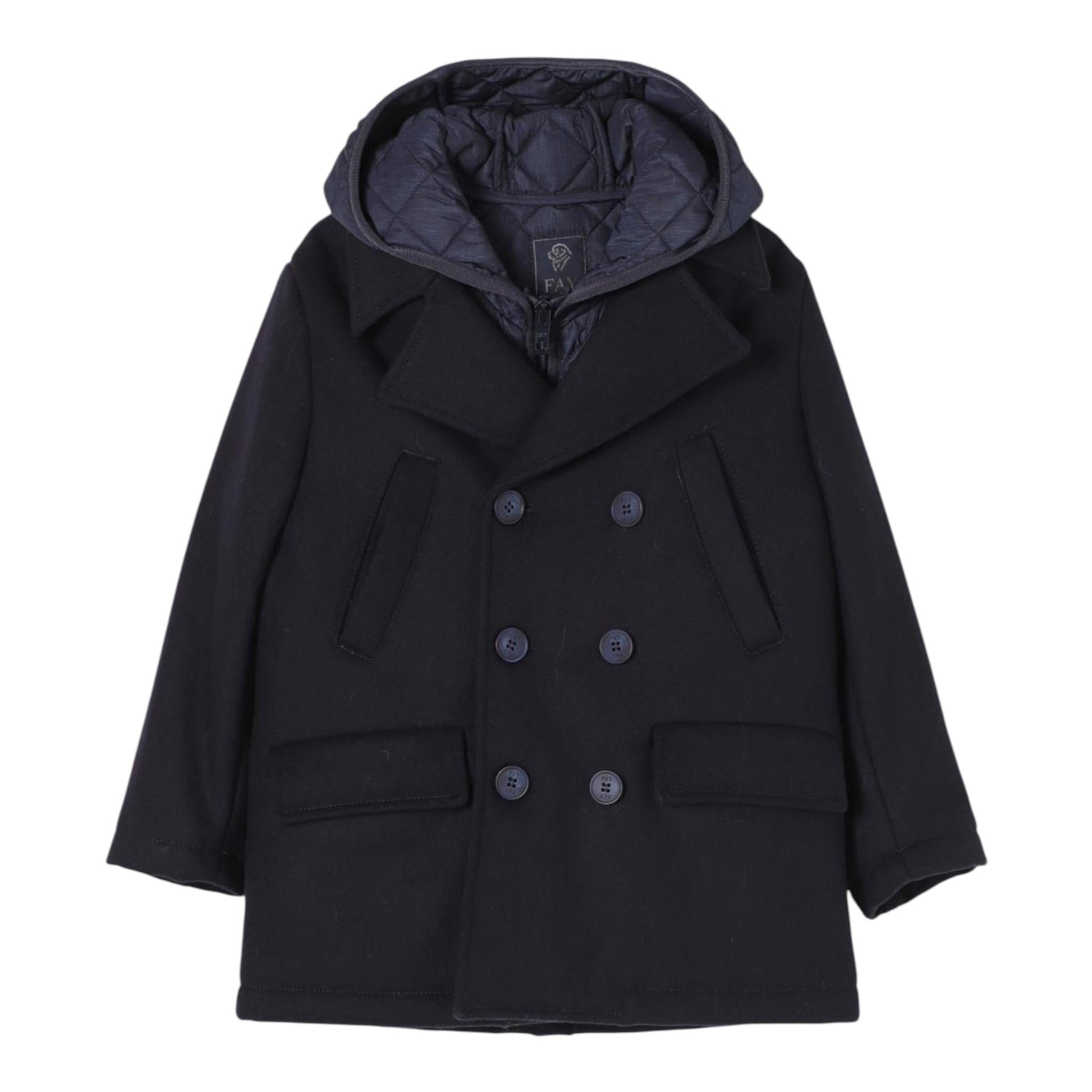 FAY cappotto sfoderabile tinta unita con bottoni Blu per Bambino FV2Q00 BLU FAY 