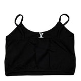 Lu Lu By Miss Grant Top Tinta Unita A Bretelle per Bambina LL3473 NERO LU LU BY MISS GRANT 