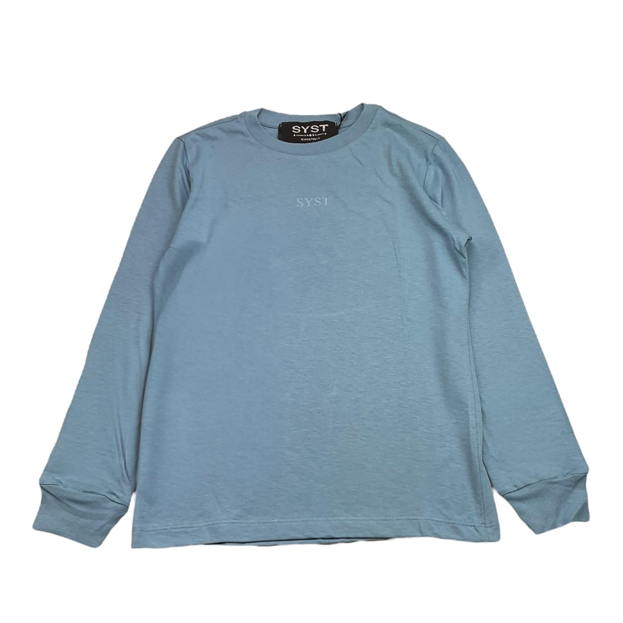 STAY STREET shirt girocollo tinta unita con stampa Azzurro per Bambino TB804ML AZZURRO STAY STREET 