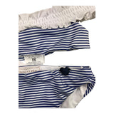 Monnalisa Costume 2Pz Tinta Unita Fascia-Slip Fantasia A Righe Bianco Per Neonata