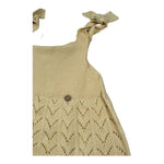 Wedoble Abito Giromanica Tinta Unita con Ricami per Bambina V2507304AJ GIALLO WEDOBLE 