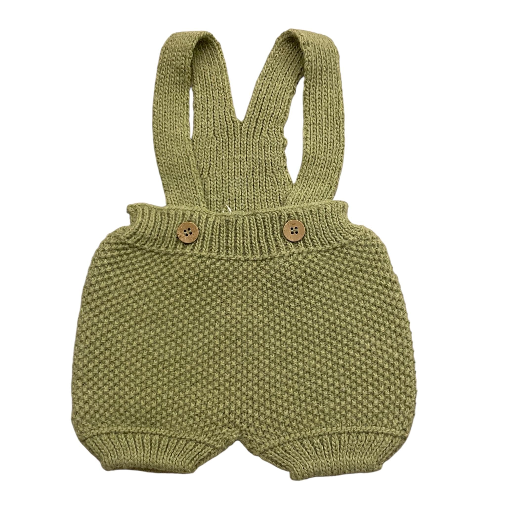 BABIDU salopette tinta unita con bottoni Verde per Neonata 30683 VERDE BABIDU 