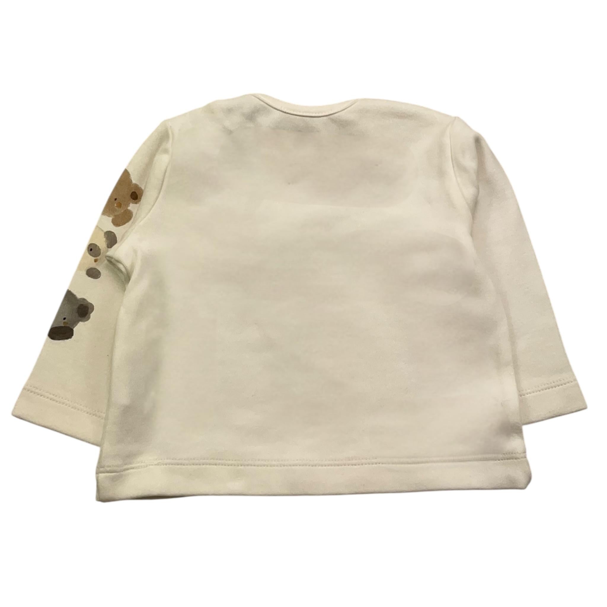 AVENTIQUATTRORE shirt girocollo tinta unita con stampa in contrast Panna per Neonata SHRTV PANNA AVENTIQUATTRORE 