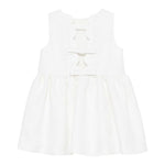 Simonetta Abito Tinta Unita Giromanica con Fiocco per Bambina SW1A82X BIANCO SIMONETTA 