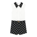 Elisabetta Franchi Tuta Giromanica Bicolore per Bambina EFTA100X BIANCO/NERO ELISABETTA FRANCHI 