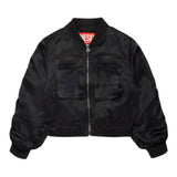 DIESEL felpa tinta unita con zip Nero per Bambina J01950X NERO DIESEL 