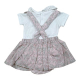 Lalalu' Completo 2 Pezzi Salopette-T-Shirts per Neonata SLTL10P BIANCO/ROSA LALALU' 